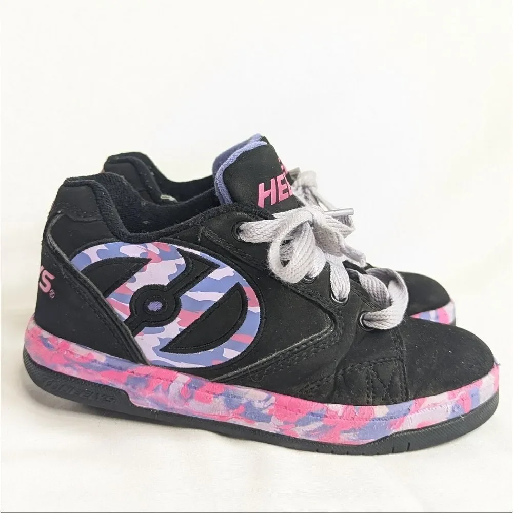 Heelys Black Pink and Purple Skate Sneakers Size 2